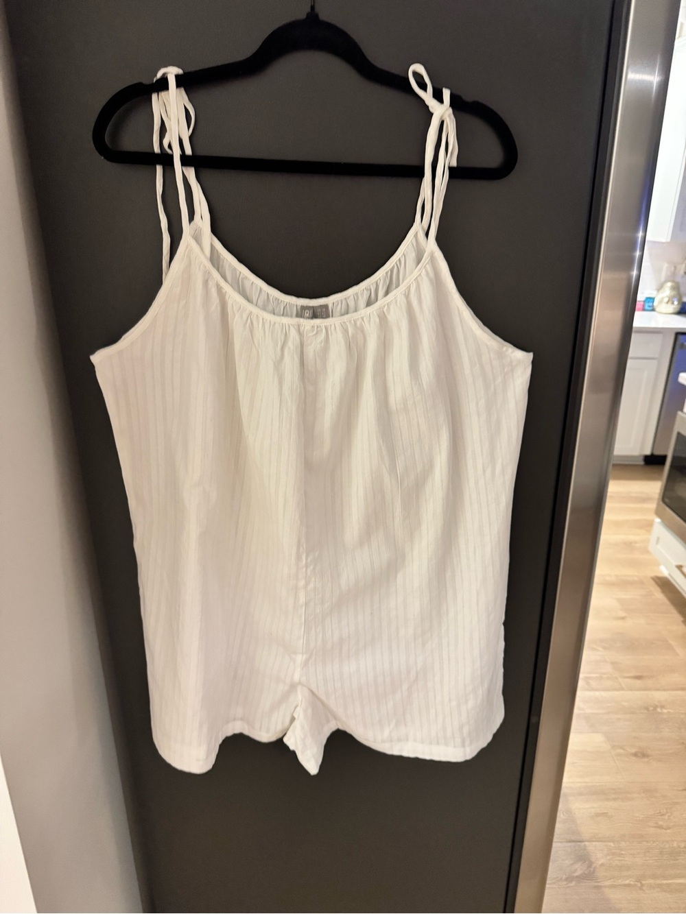 ASOS White Tie-Shoulder Onesee shorts